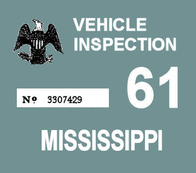 (image for) 1961 Mississippi inspection Sticker